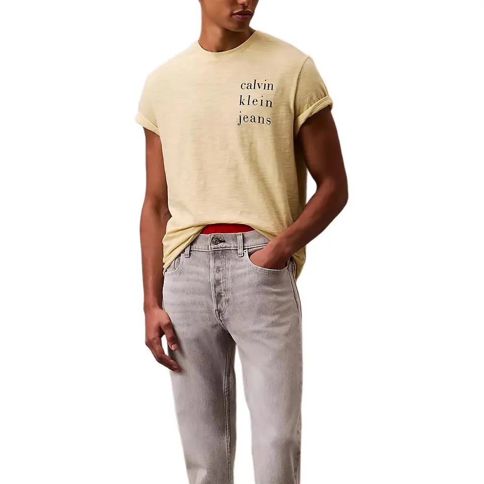 CALVIN KLEIN T Shirt Men's Yellow