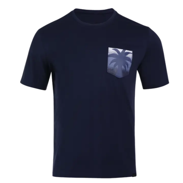 Decathlon DECATHLON NH500 QUECHUA Comfortable, casual and breathable hiking short-sleeved T-shirt for men, dark blue