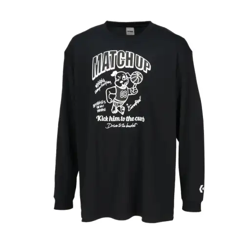 Converse T Shirts Unisex Black Crew Neck Moderate