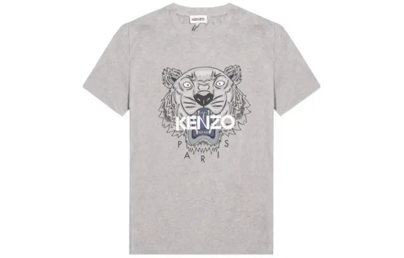 KENZO T Shirts Men's Gray Crew Neck Moderate