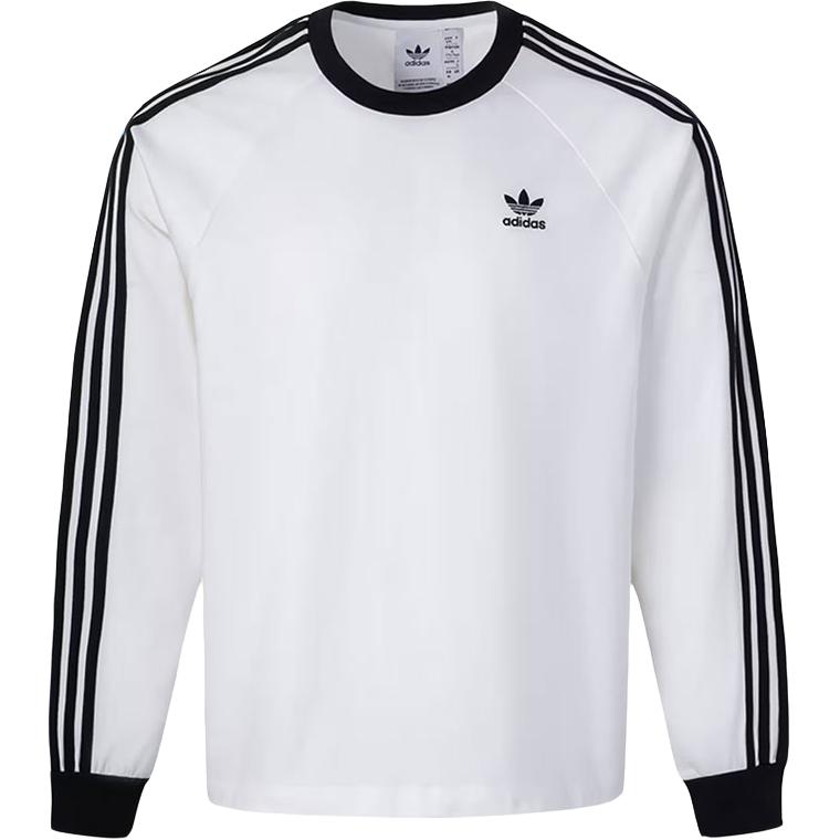Мужская футболка adidas Classics 3-Stripes LS (белая)