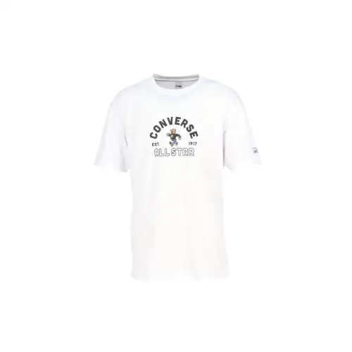 Converse T Shirts Unisex White Crew Neck Moderate