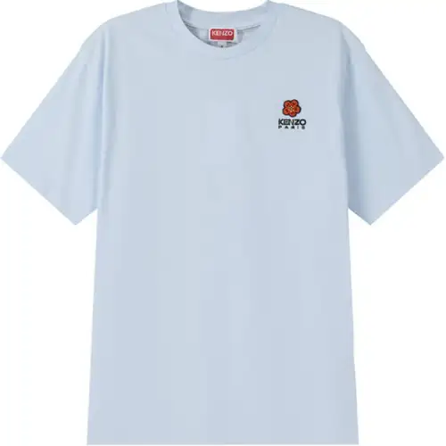 KENZO T Shirts Men's Light Blue Crew Neck Moderate Straight Fit