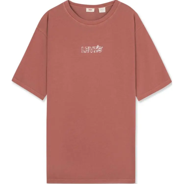 Levi's T-Shirts Men's Pink Crew Neck Moderate Straight Fit