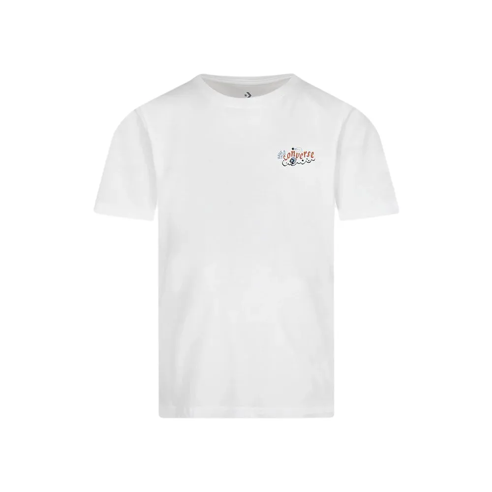 Converse T-Shirts Men's White Crew Neck Moderate