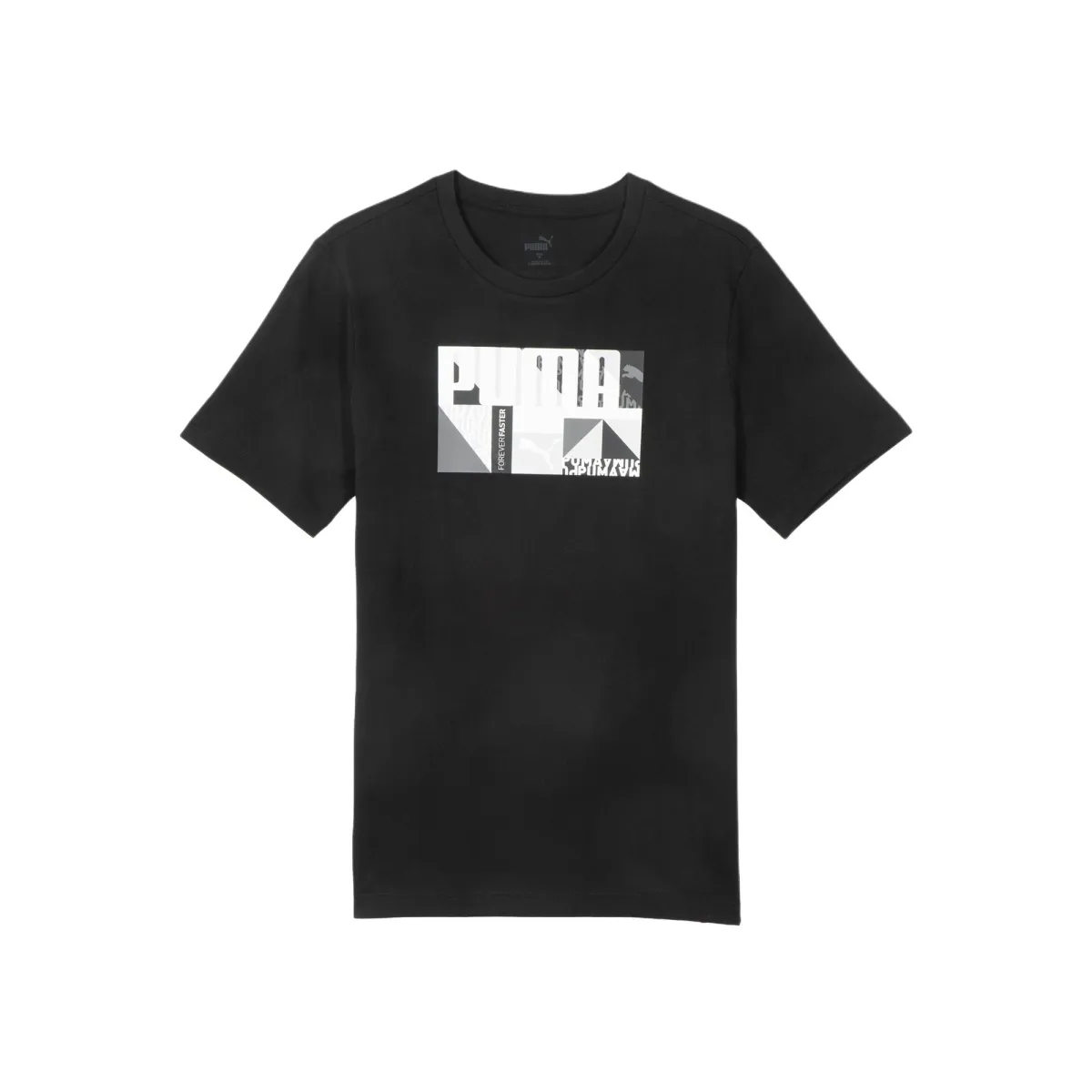 PUMA Basic Graphic MONOGRAM T Shirt Men's Black
