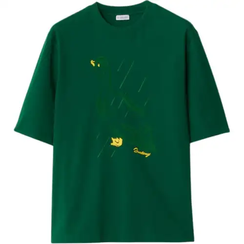 Burberry Embroidered-duck Cotton Tshirt