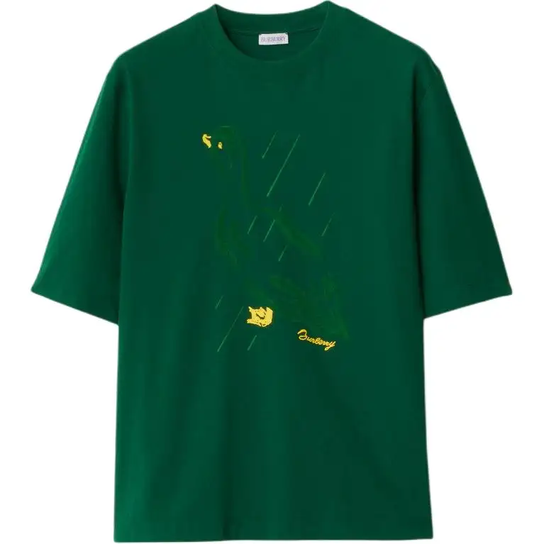 Burberry Embroidered-duck Cotton Tshirt
