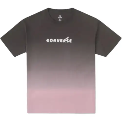 Converse T Shirts Men's Gray Crew Neck Moderate Straight Fit