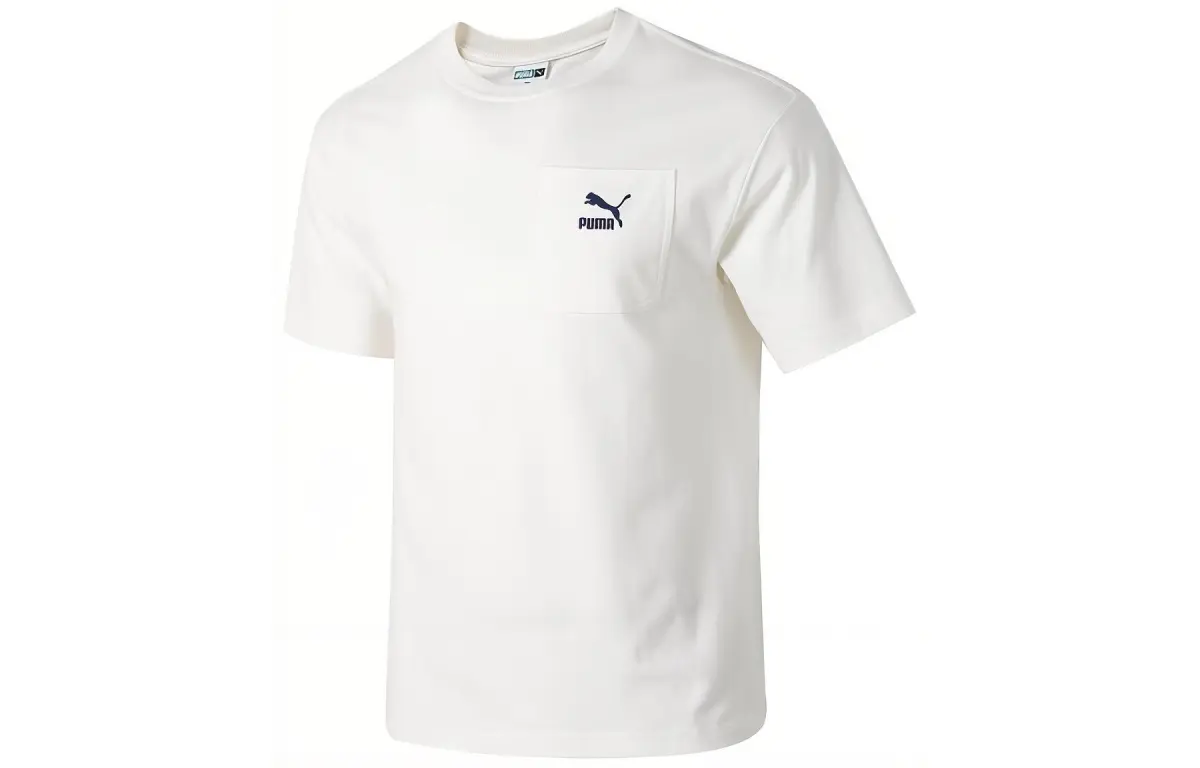 PUMA SS24 Drop Shoulder Sleeve T Shirt Men's White