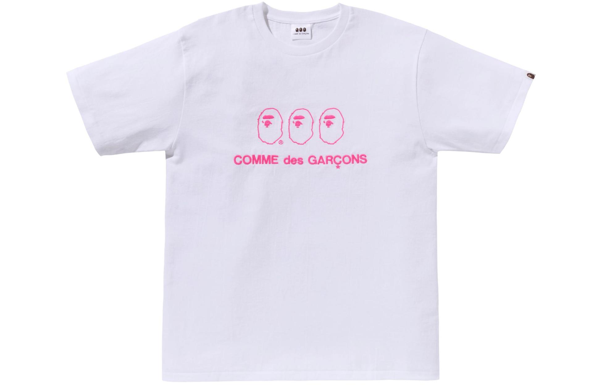 Футболка A BATHING APE × COMME DES GARCONS SHIRT (белая)