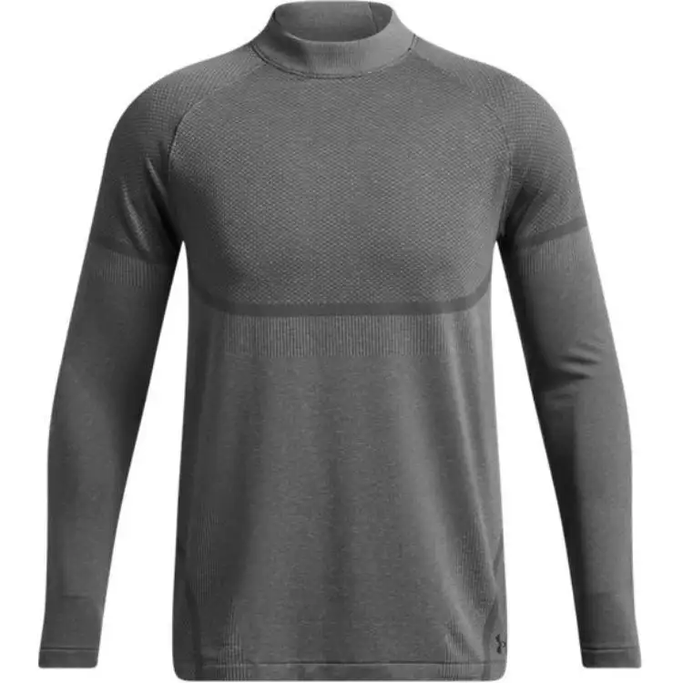 Under Armour RUSH SEAMLESS MOCK T Shirt Men's Rhinoceros Gray