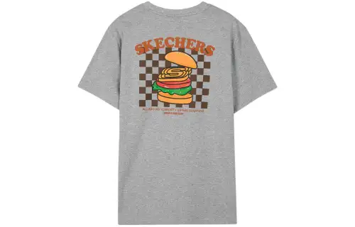 Skechers Colorful T Shirt Men's Medium Heather Gray