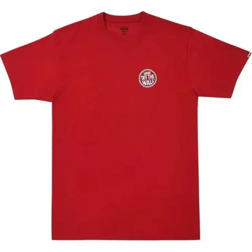 Vans T Shirts Men's Red Crew Neck