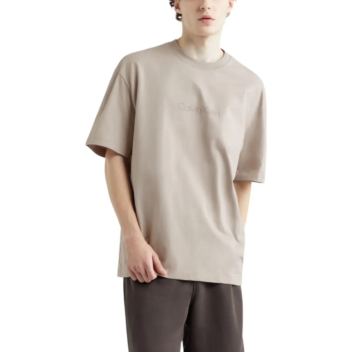 CALVIN KLEIN T Shirt Men's Light Khaki