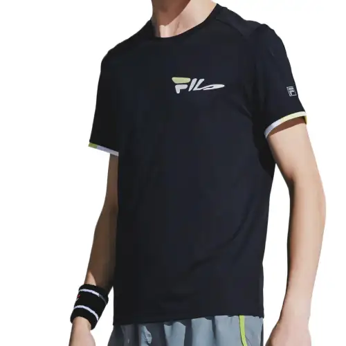 FILA T Shirts Men's Black WT Crew Neck