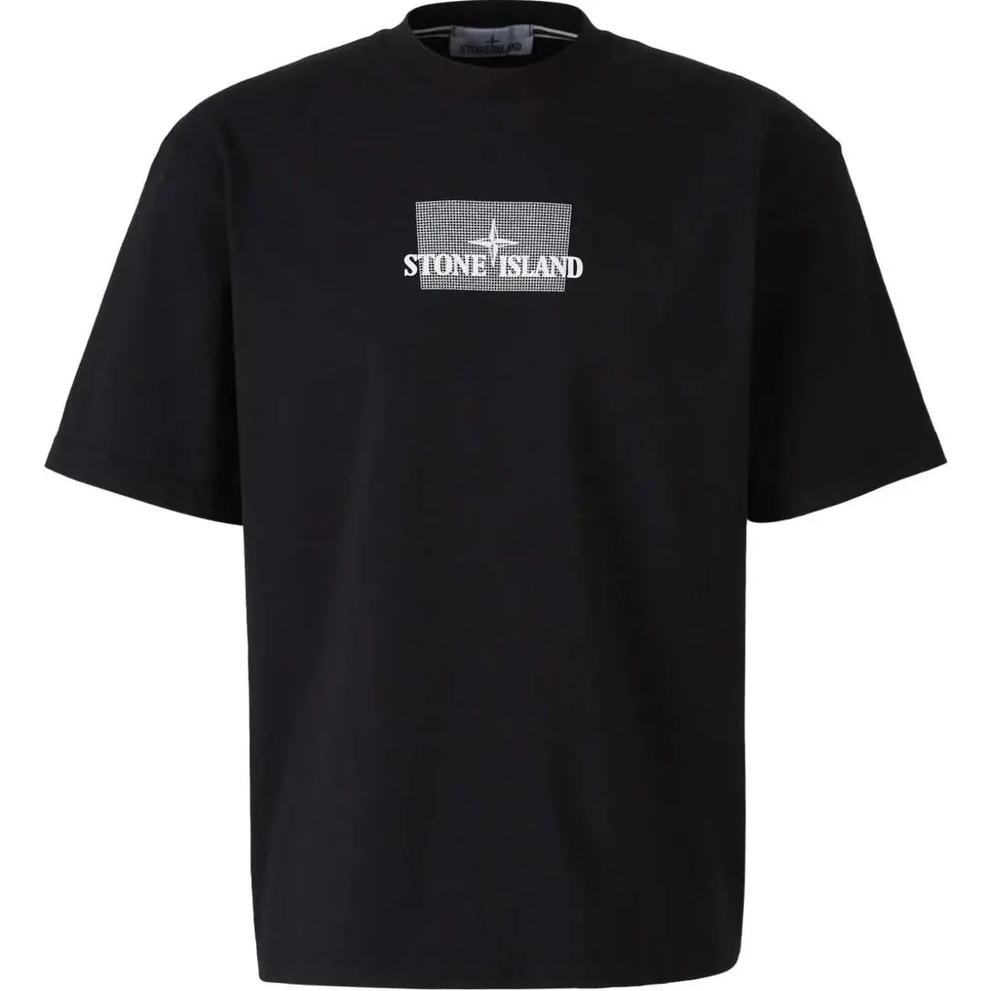 STONE ISLAND Logo Printed Crewneck T Shirt