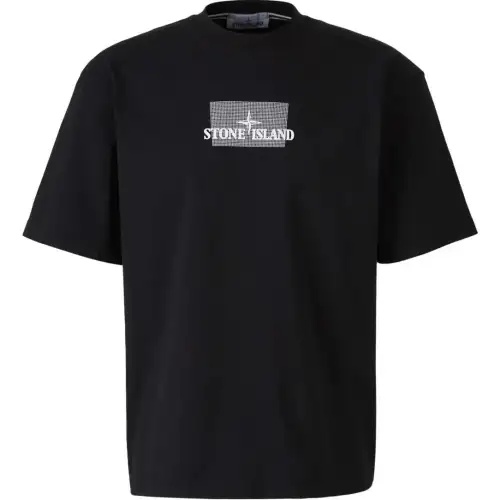 STONE ISLAND Logo Printed Crewneck T Shirt