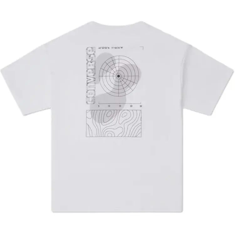Converse T-Shirts Men's White Crew Neck Moderate Straight Fit