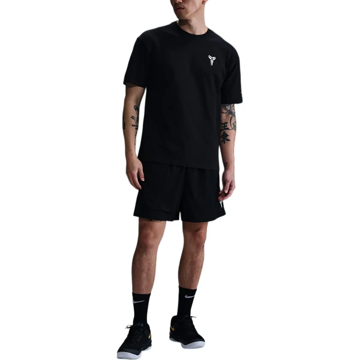 Nike T-Shirts Men's Black/White Crew Neck