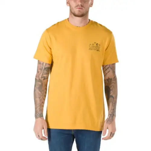 Vans T Shirts Men's Yellow Crew Neck Moderate