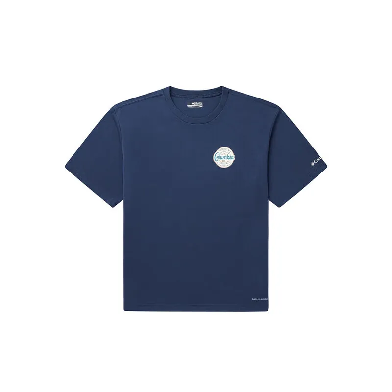 Columbia T-Shirts Men's Blue/464 Crew Neck Moderate