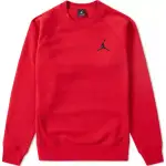 Jordan Apparel T Shirts Men's Red Crew Neck Moderate Straight Fit