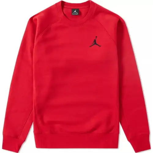 Jordan Apparel T Shirts Men's Red Crew Neck Moderate Straight Fit