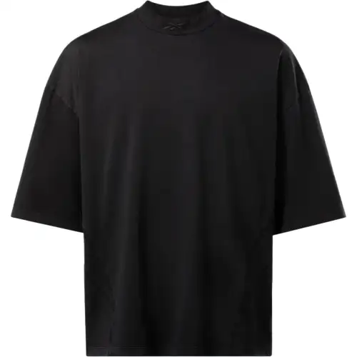 Reebok T Shirts Unisex Black Crew Neck Moderate Straight Fit
