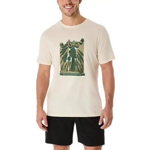 Asics WANDER T Shirt Unisex Oats Mixed Color