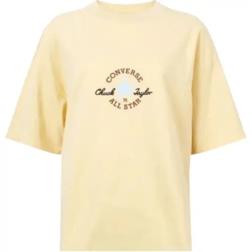 Converse T Shirts Men's Yellow Crew Neck Moderate