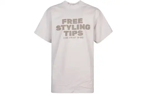 Balenciaga T Shirts Men's White Crew Neck Moderate Straight Fit