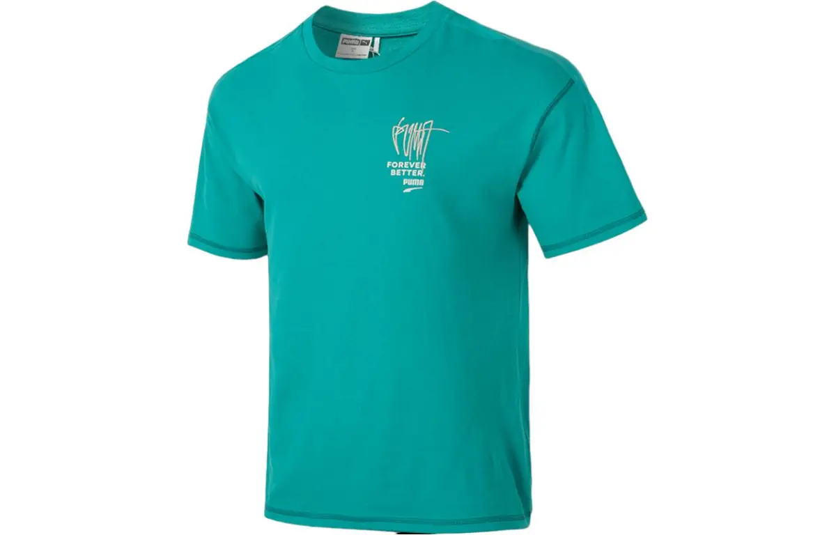 PUMA Raglan Sleeve T Shirt Men's Blue Green