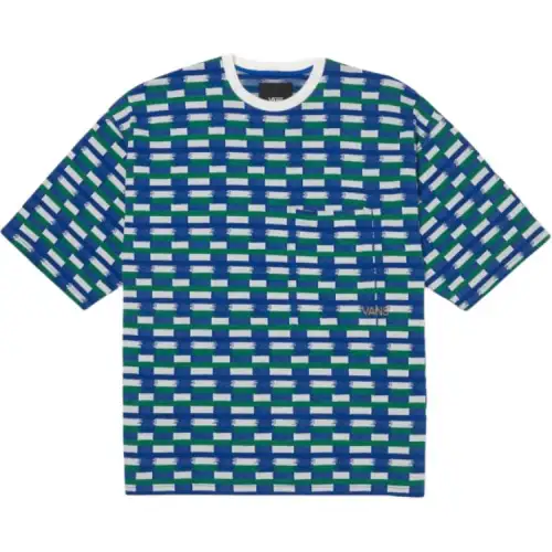 Vans T Shirts Men's Blue Crew Neck Moderate