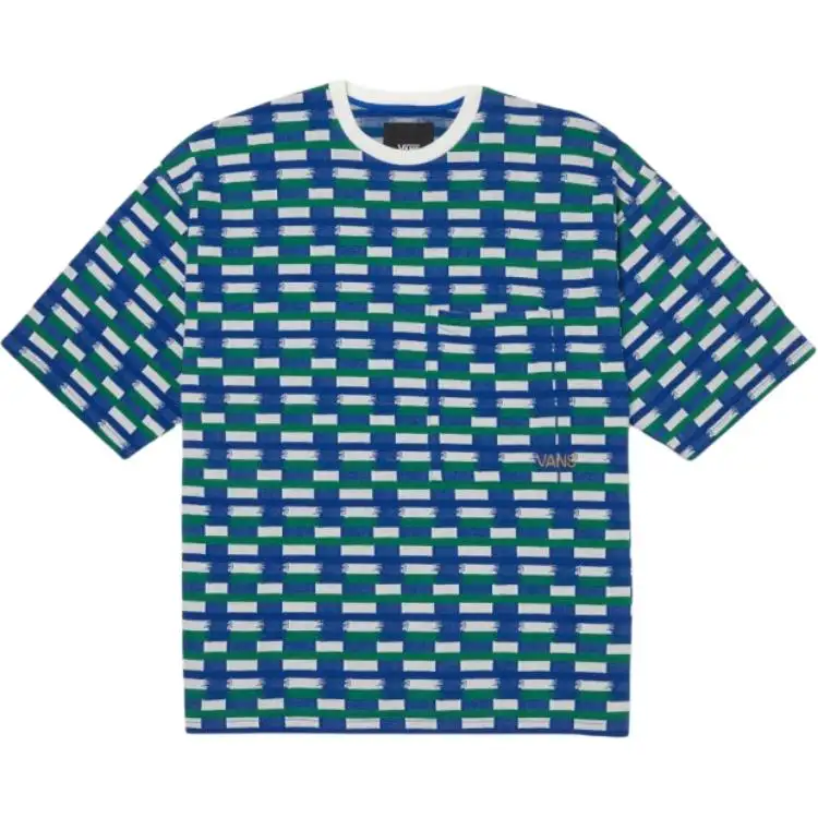 Vans T Shirts Men's Blue Crew Neck Moderate