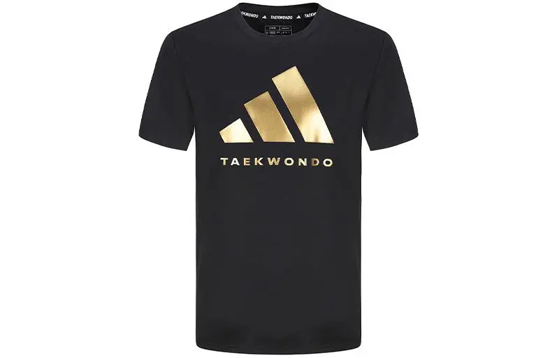 Adidas T Shirt Unisex Black Gold
