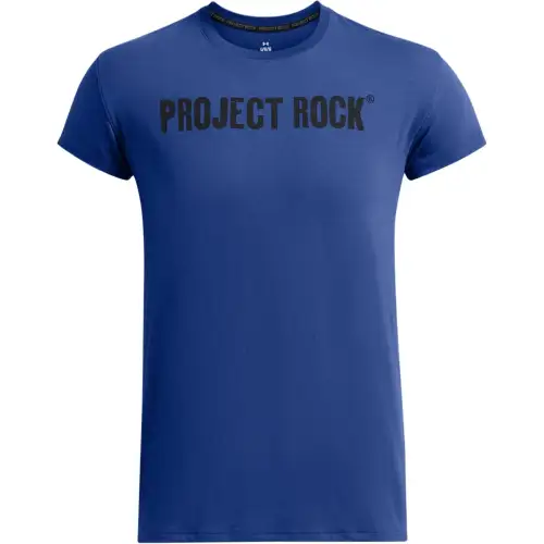Under Armour ProjectRock Hard At Work T Shirt Men's Tech Blue/Black