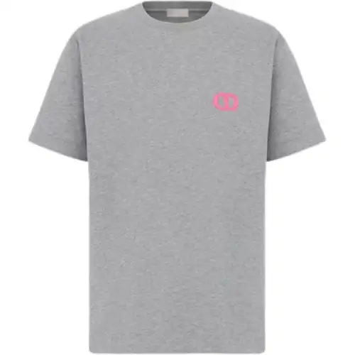 DIOR Logo Embroidered Crewneck T Shirt