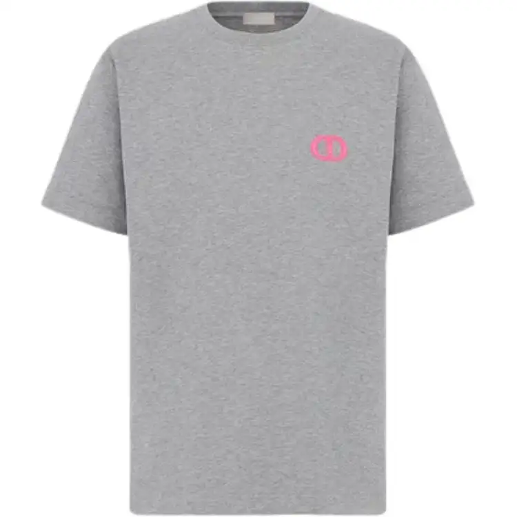 DIOR Logo Embroidered Crewneck T Shirt