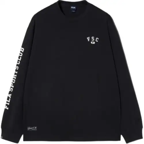 FILA T Shirts Unisex Black Crew Neck
