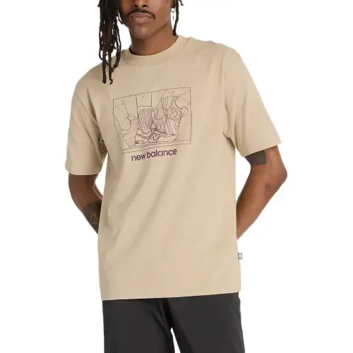 New Balance FW24 Athletics Relaxed Science T Shirt Men's Khaki
