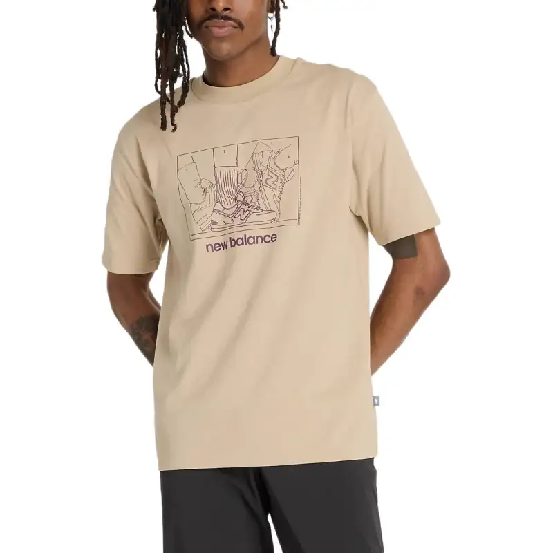 New Balance FW24 Athletics Relaxed Science T Shirt Men's Khaki
