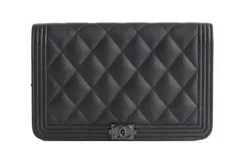 CHANEL Leboy Cow Leather Shoulder Bag, Crossbody Bag Women's Black