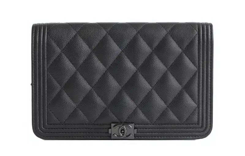 CHANEL Leboy Cow Leather Shoulder Bag, Crossbody Bag Women's Black