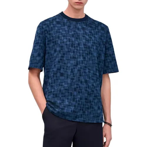HERMES SS25 T Shirt Men's Ocean Blue