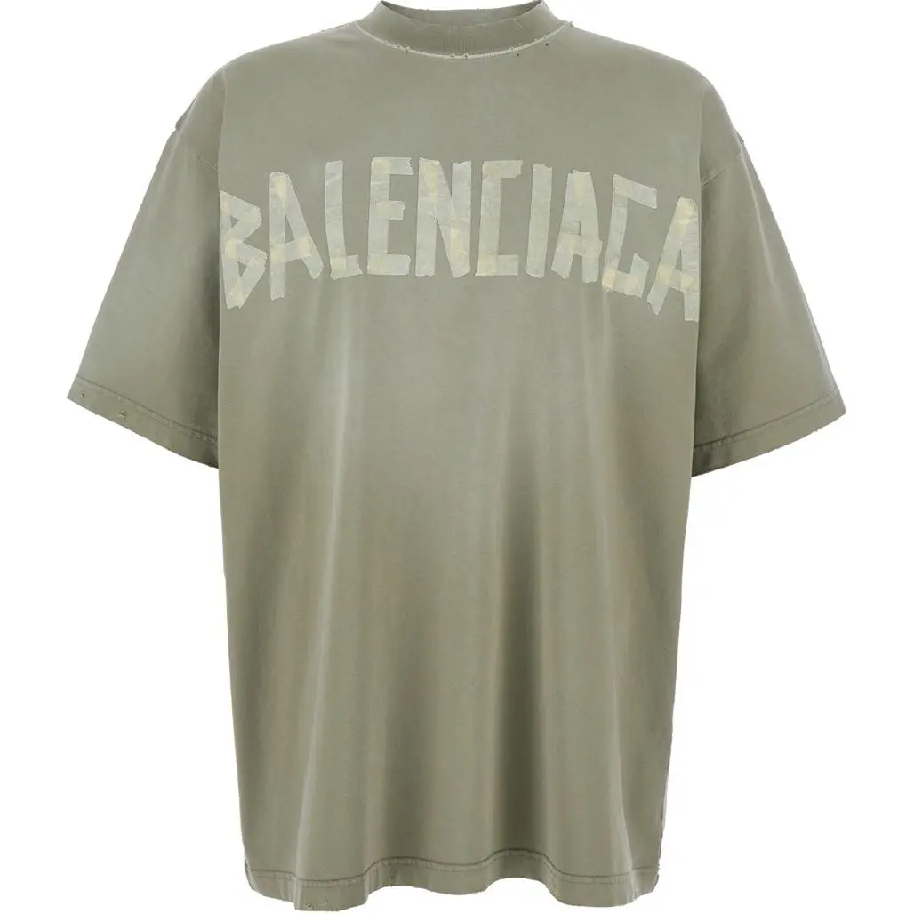 Balenciaga Logo Printed Crewneck T Shirt