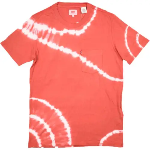 Levis T Shirts Men's Red Crew Neck Moderate
