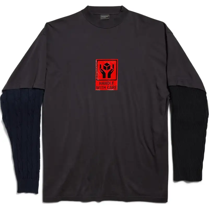 Balenciaga T Shirt Loose Fit Men's Black