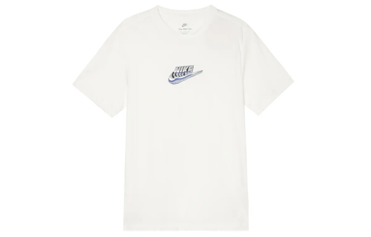 Nike T-Shirts Men's Sail White Crew Neck Moderate