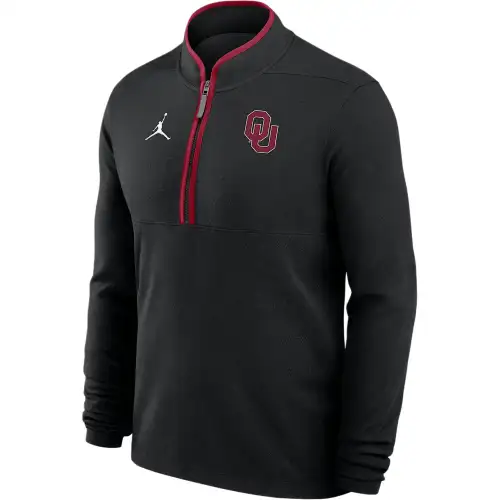 JORDAN Oklahoma Sooners Victory Men's JORDAN Brand Dri-FIT College 1/2-Zip Long-Sleeve Top